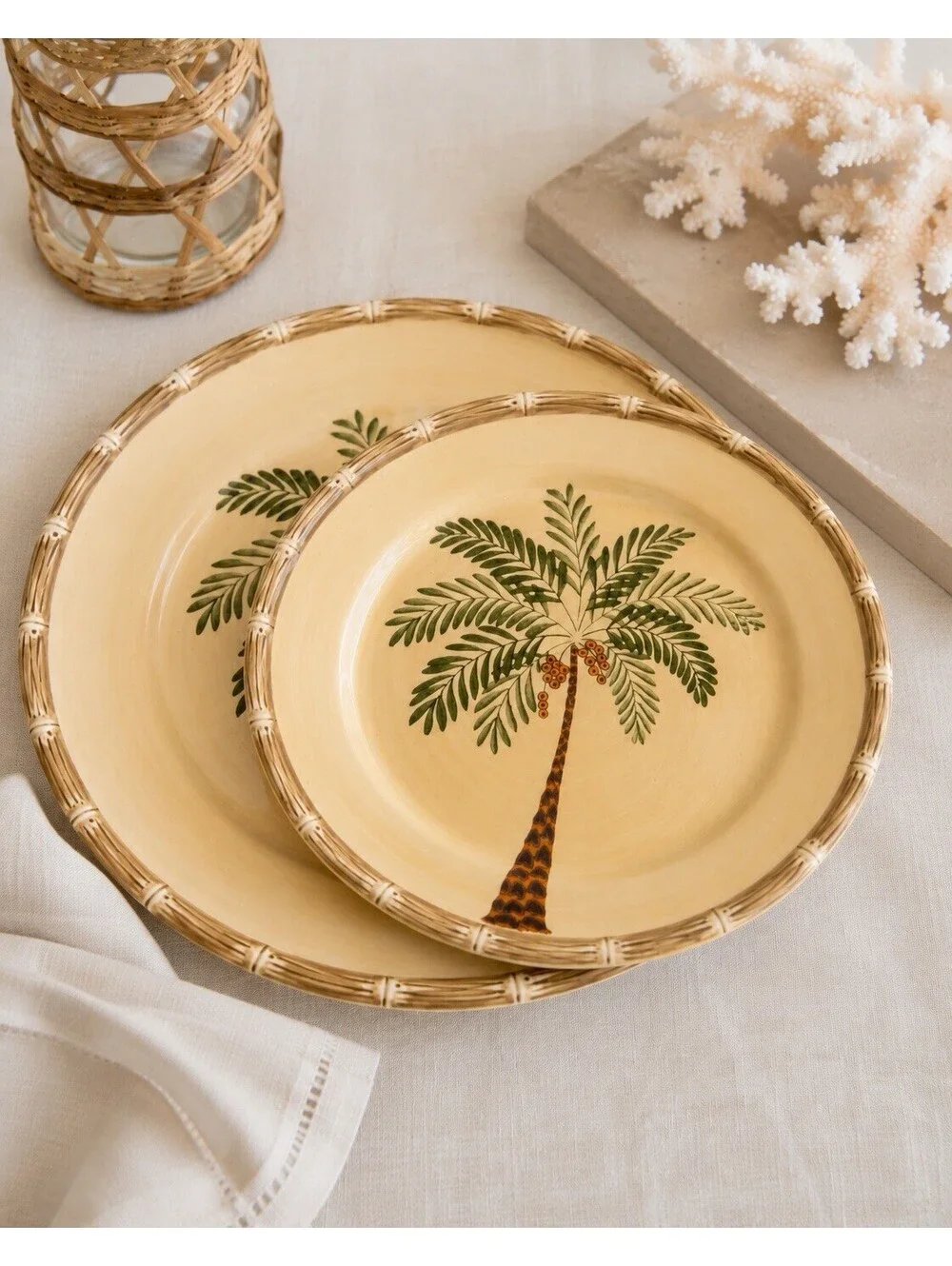 Trends West Palm Plates Set of 4 - (2) Dinner Plates & (2) Salad Plates